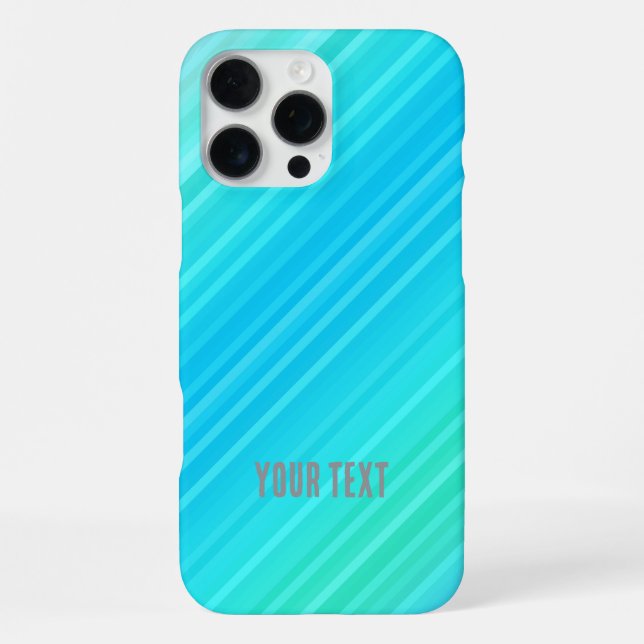 Coque iPhone Pastel Abstrait Turquoise Bleu Bleu Grandes Têtes  (Verso)