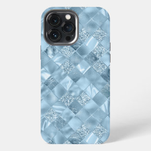 Etui iPhone 13 Pro Max Pastel Blue Metallic Chic Parties scintillant élég