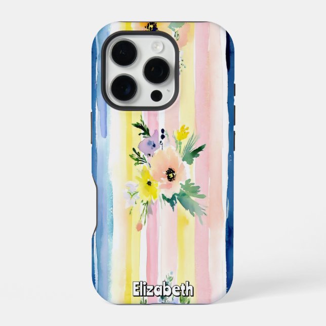 Coque iPhone Pastel Floral (Verso)