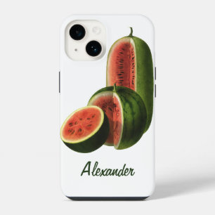 Coque Pour iPhone 14 Pastèques Vintage Hautes Rondes, Aliments Biologiq
