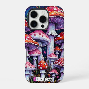 Coque iPhone 16 Pro Patch de champignons sur la Lune