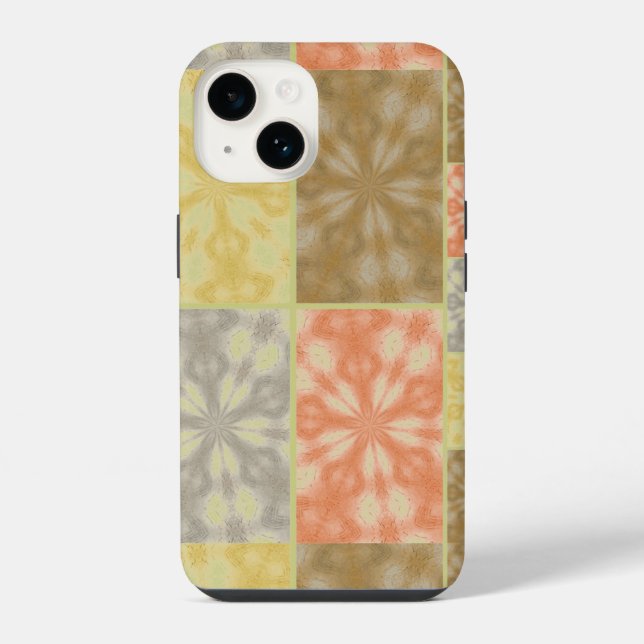 Coque iPhone Patchwork bohème coloré (Verso)