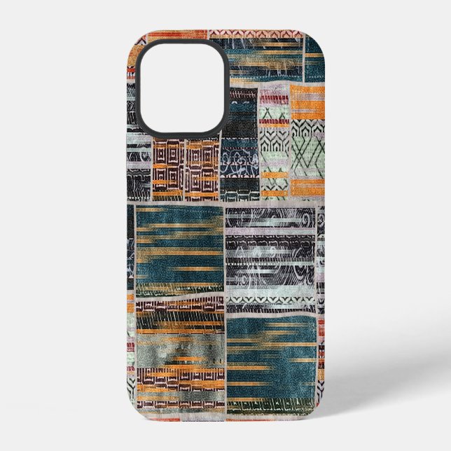 Coque iPhone Patchwork collage mixage, surface composée motif i (Verso)