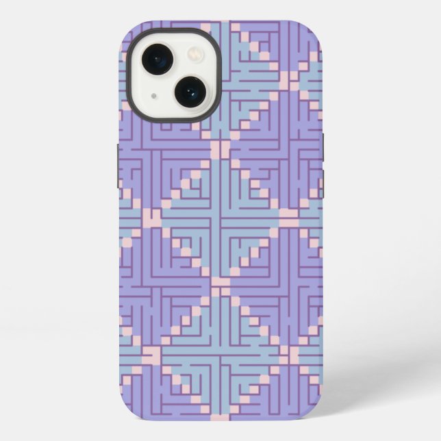 Coque iPhone Patchwork de labyrinthe (Verso)