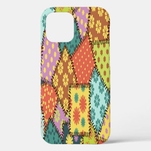 Coque iPhone 12 Patchwork Eclectique : Mélange Motif Diverse