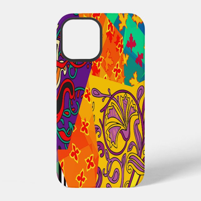 Coque iPhone Patchwork indien turc festier Mandala (Verso)