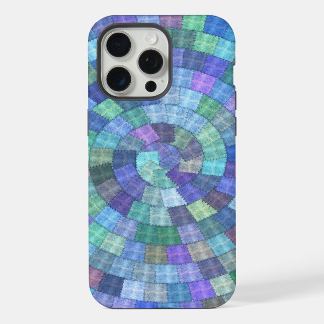 Coque iPhone Patchwork Spiral Quilt iphone Tough (Verso)