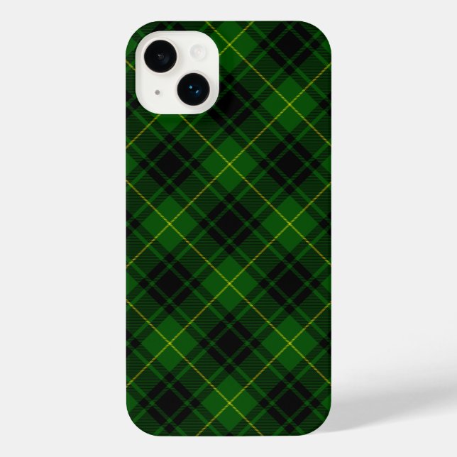 Coque iPhone Pâte verte de tartan MacArthur (Verso)