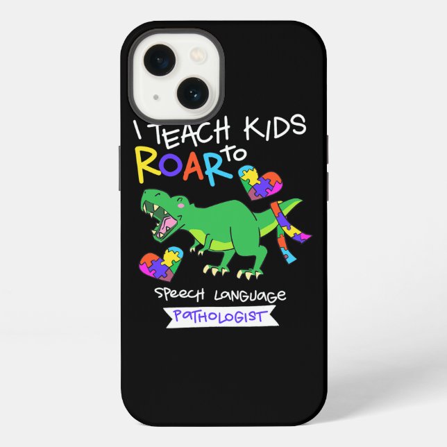 Coque iPhone Pathologiste du langage vocal Dinosaur TRex Roar I (Verso)
