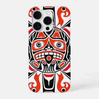 Coque iPhone 16 Pro Patrimoine culturel artistique tribal Haida soleil