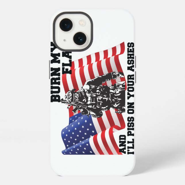 Coque iPhone Patriote américain (Verso)