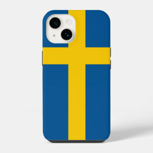 Coque Pour iPhone 14 Patriotique Apple Coque-Mate, Suède drapeau Coque-