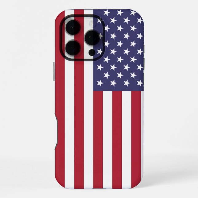 Coque iPhone Patriotique Apple iPhone 16 Pro Max Coque, drapeau (Verso)