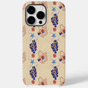 COQUE POUR POUR iPhone 14 PRO MAX PATRIOTIQUE FLIP D'ÉTÉ FLOPS SUNGLASSES
