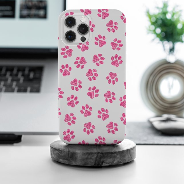 Coque iPhone Patrouilles De Doodle, Paws De Chien, Paws Roses (Créateur téléchargé)