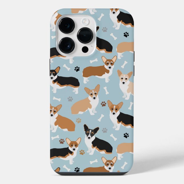Coque iPhone Patrouilles et os de Chiens de Corgi (Verso)