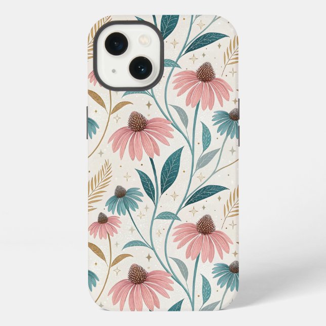 Coque iPhone Pattern Echineceas Glitter (Verso)
