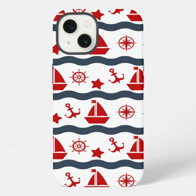 Coque iPhone Patterns maritimes (Verso)