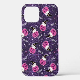 Coque iPhone 12 Patters de Cute Cats et Pumkins