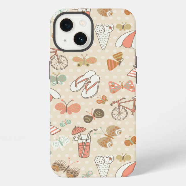 Coque iPhone Patters de Summer Vacation (Verso)