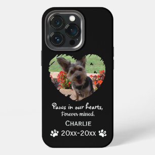 Etui iPhone 13 Pro Pattes dans nos cœurs Photo Mémoire de l'animal fa