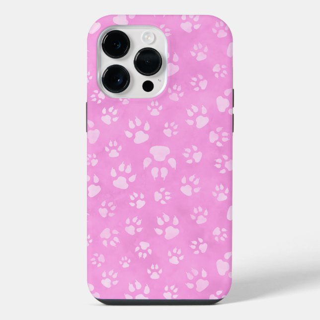 COQUE iPhone PATTES DE CHIEN ROSE PASTEL (Verso)