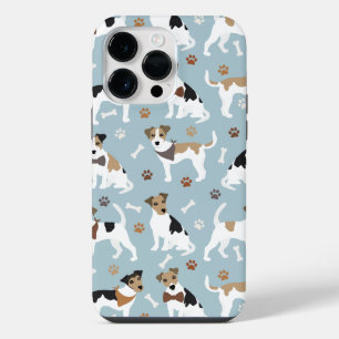 Coque Pour Pour iPhone 14 Pro Max Pattes et os de Jack Russell Terrier