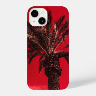 Coque Pour iPhone 14 paume rouge