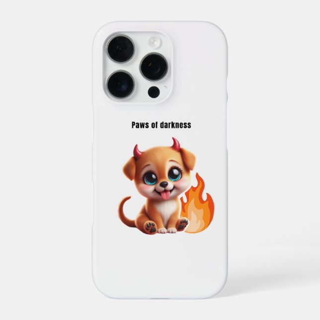Coque iPhone Paws of Darkness Fire Dog Phone Case (Verso)