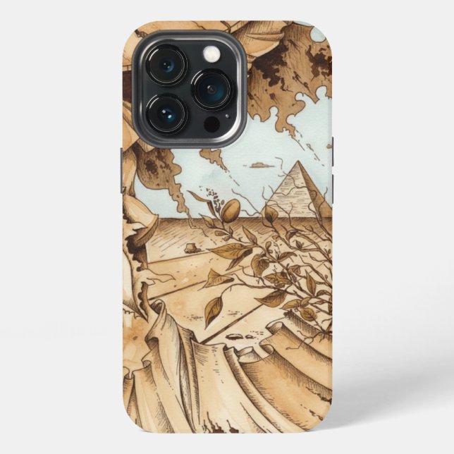Coque iPhone Paysage avec pyramide (Dos)