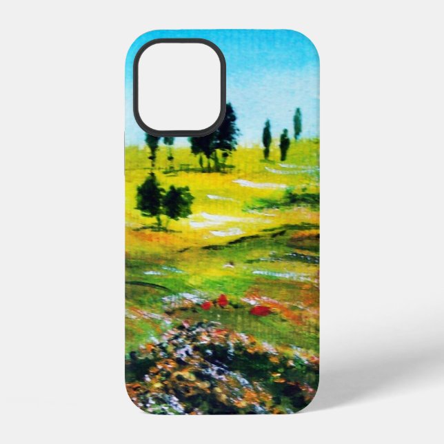 COQUE iPhone PAYSAGE DE TOSCANE AVEC COQUELICOTS (Verso)