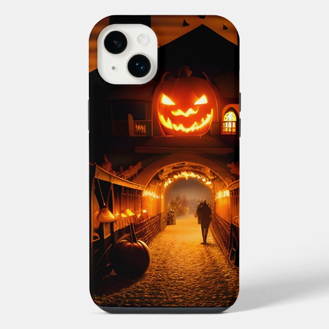 Coque iPhone Paysage d'Halloween cinq (Verso)