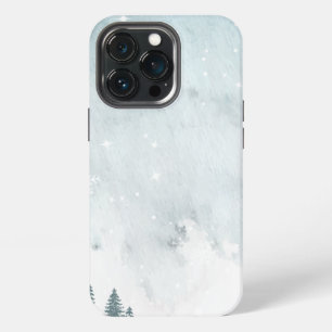 Etui iPhone 13 Pro Paysage d'hiver Aquarelle