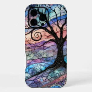 Coque iPhone 16 Pro Max Paysage Fantastique avec Arbre et Coucher de Solei