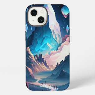 Etui iPhone 13 Paysage Fantastique de Montagne de Cristal Étui Ca