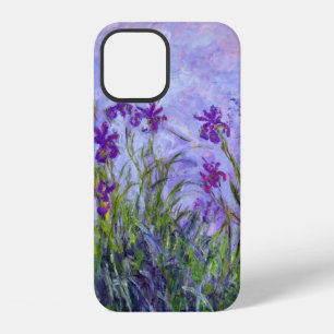 Coque iPhone 12 Paysage floral d'iris violets Claude Monet