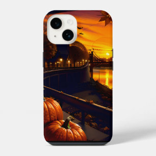 Coque Pour iPhone 14 Paysage Halloween Deux