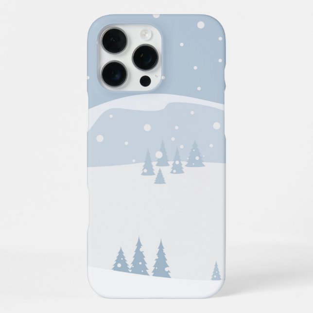 Coque iPhone Paysage hivernal avec neige (Verso)