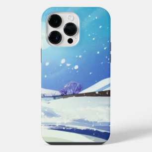 Coque Pour Pour iPhone 14 Pro Max Paysage hivernal avec pleine lune brillante