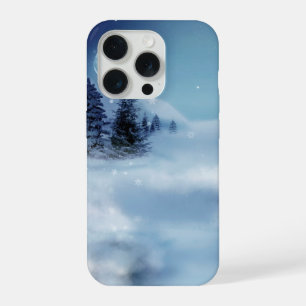 Coque iPhone 15 Pro Paysage hivernal merveilleux la nuit