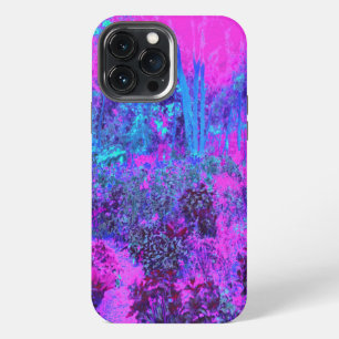 Etui iPhone 13 Pro Max Paysage Impressionniste Rose Chaud et Bleu Psychéd