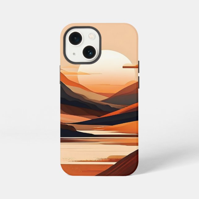 Coque iPhone Paysage minimaliste Abstrait (Verso)