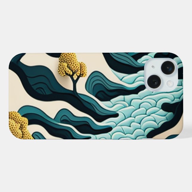 Coque iPhone Paysage moderne (Verso Horizontal)