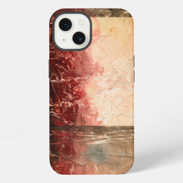 Coque iPhone Paysage rouge Abstrait (Verso)