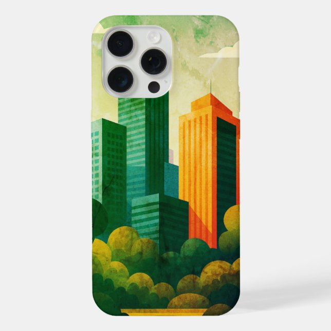 Coque iPhone Paysage Urbain Moderne (Verso)