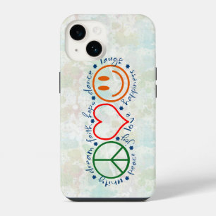 Coque Pour iPhone 14 Peace Love Smile