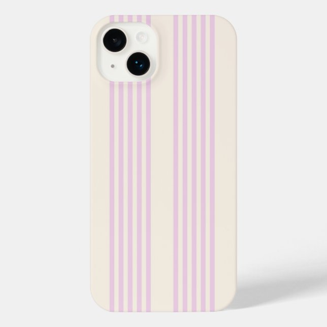 Coque iPhone Peaches et crème cinq bandes motif (Verso)
