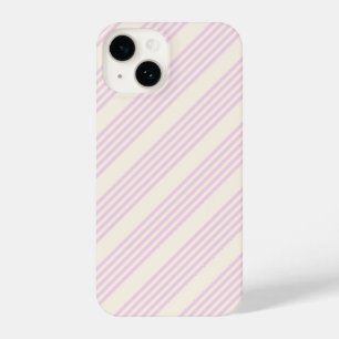 Coque Pour iPhone 14 Peaches et crème cinq bandes motif