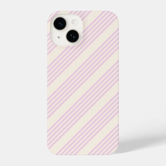 Coque iPhone Peaches et crème cinq bandes motif (Verso)