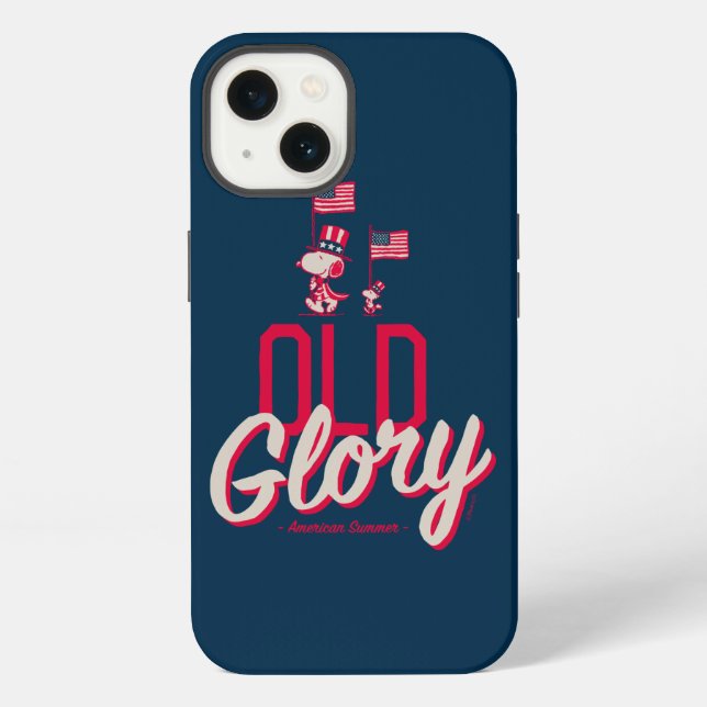 Coque iPhone Peanuts | Été américain Old Glory (Verso)